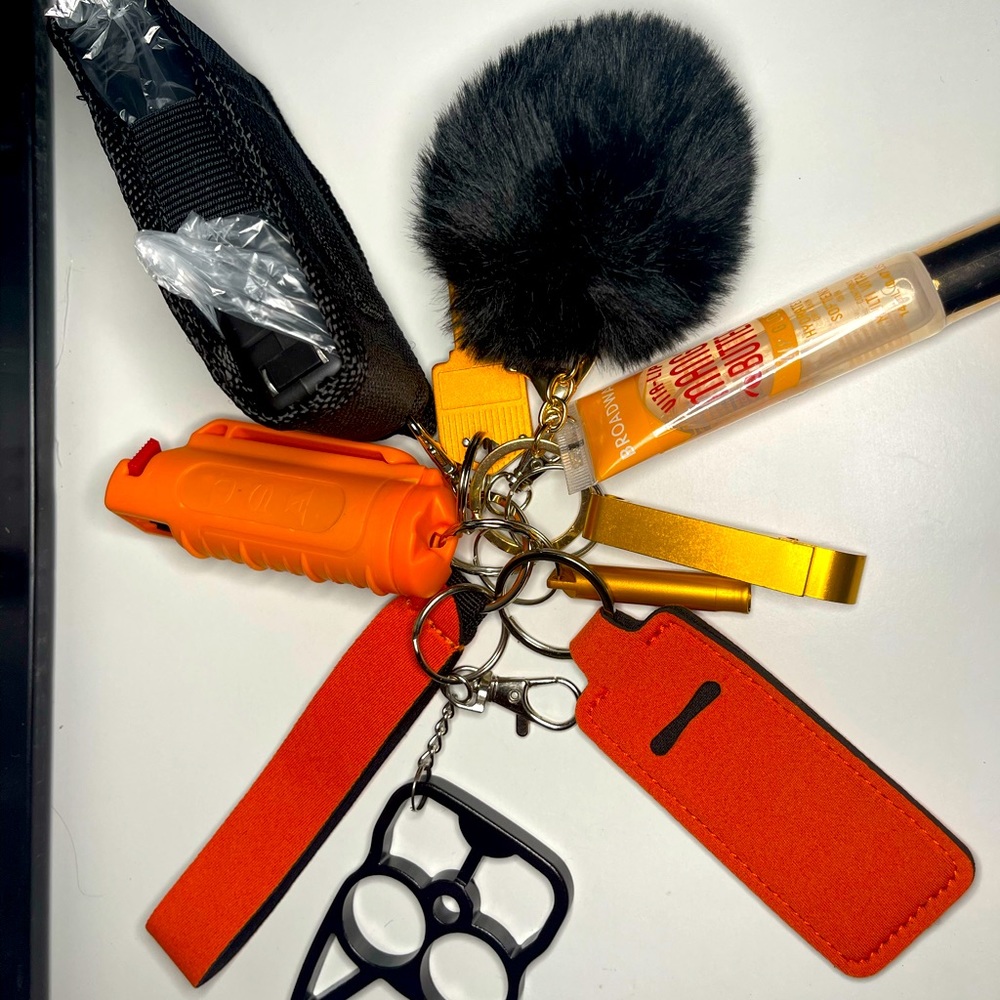 Orange safety keychain! New!